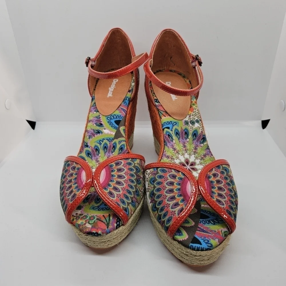 Desigual Lara Rustic Wedges espadrille sandals EU 40 US 9